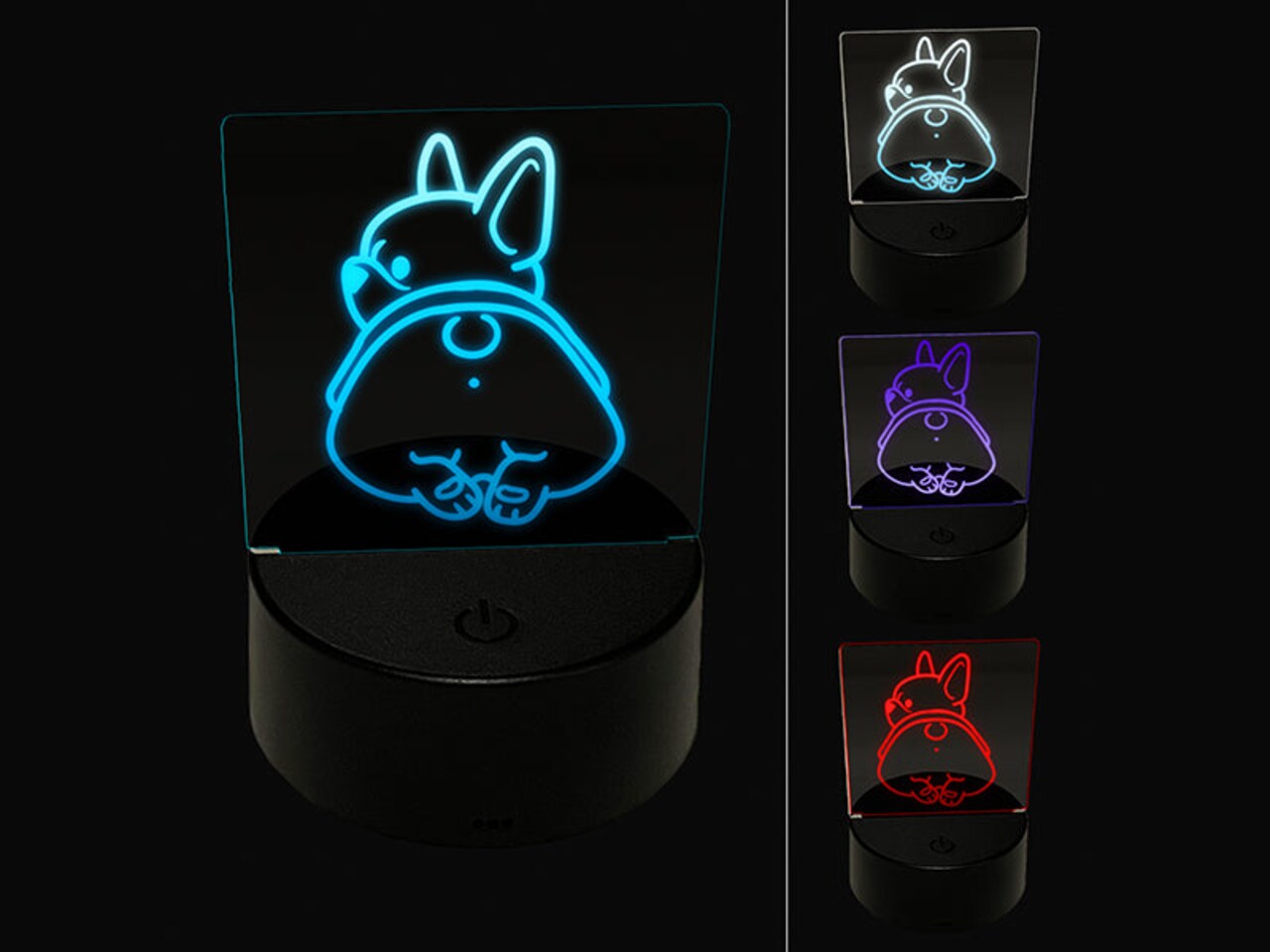 Frenchie from Behind Butt French Bulldog Dog 3D Illusion LED Night Light Sign Nightstand Desk Lamp